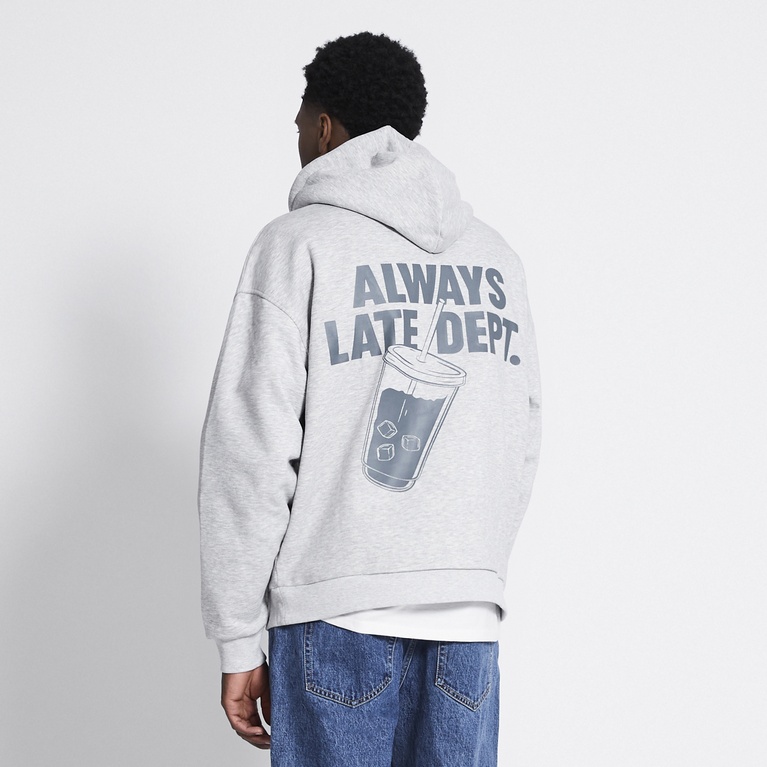Printed hoodie "East 2.0" Grey Melange 2